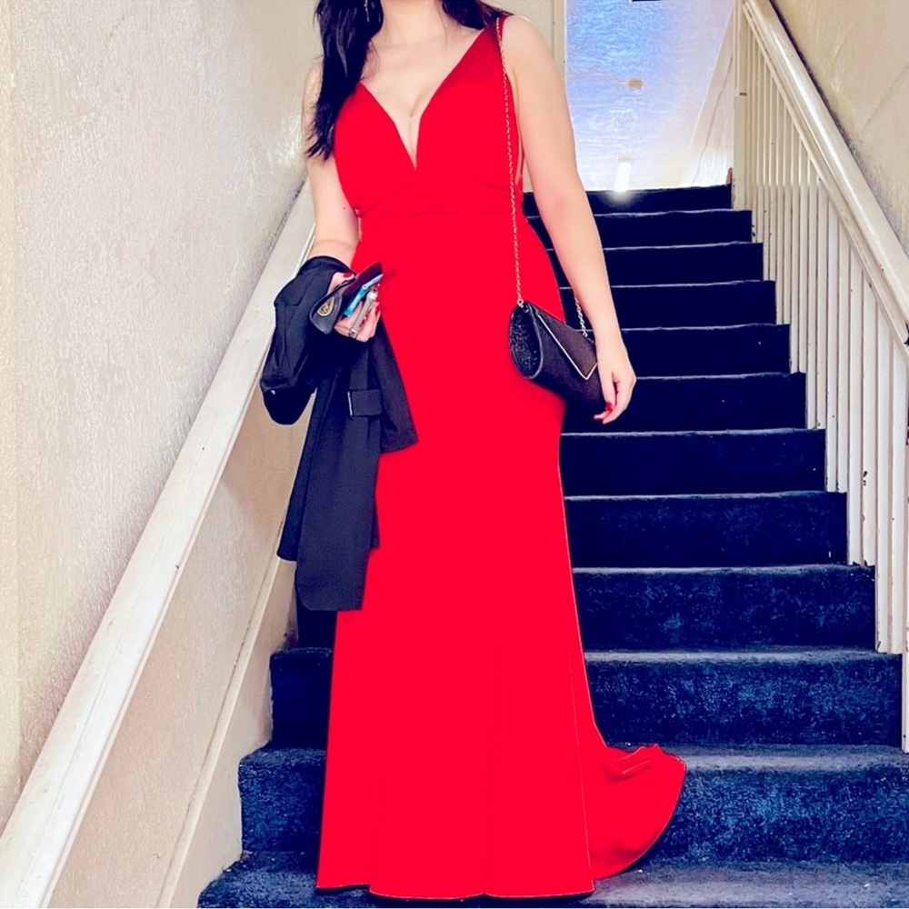 Elegant Red Evening Gown